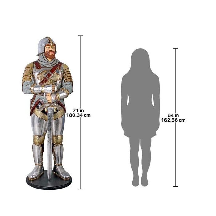 Design Toscano Medieval Knight of the Round Table Life-Size Statue