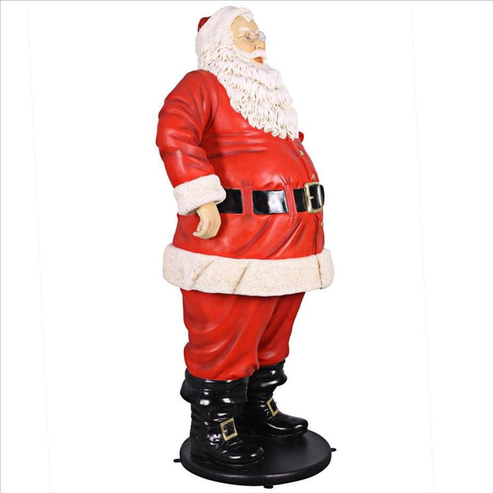 Design Toscano Jolly Santa Claus Life-Size Statue: Grande Scale