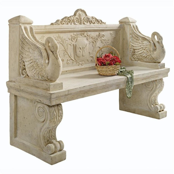 Design Toscano Giant Neoclassical Swan Garden Bench