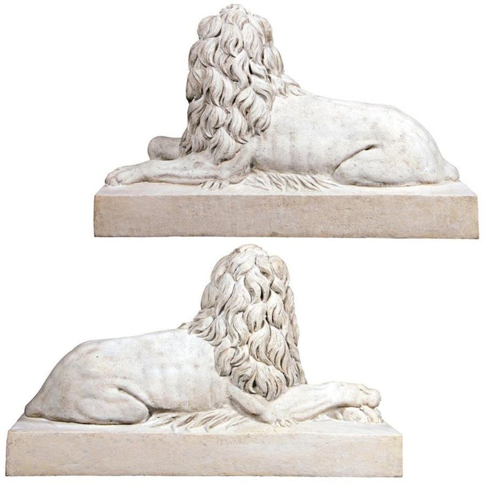 Design Toscano Castle Courtyard Lion Sentinel Statues: Set of Two