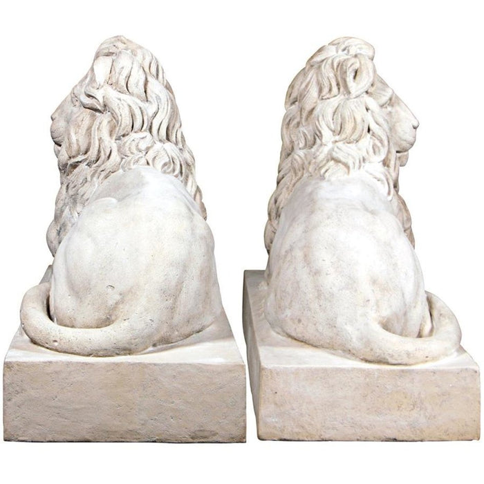 Design Toscano Castle Courtyard Lion Sentinel Statues: Set of Two