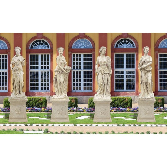 Design Toscano Goddesses of the Seasons: All Four Season Statues & Plinths