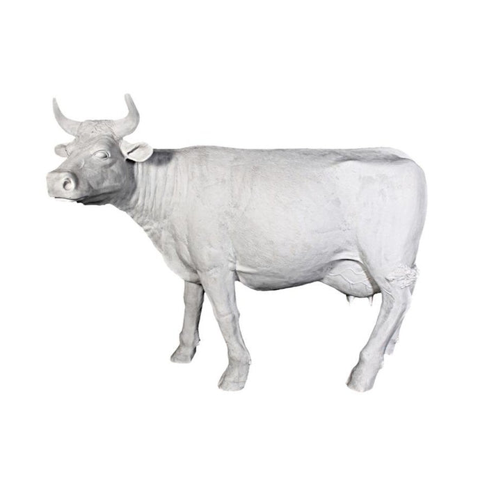 Design Toscano The Grand-Scale Wildlife Animal Collection: Holstein Cow Statue: Unpainted