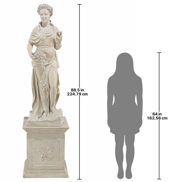 Design Toscano The Four Goddesses of the Seasons Statue: Spring Statue & Plinth