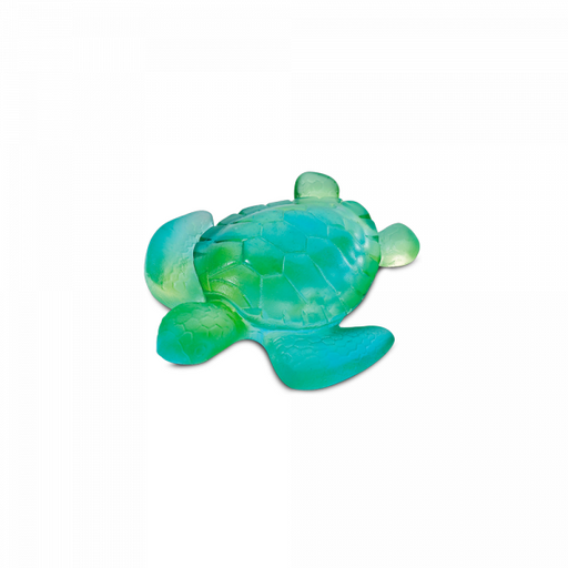Daum - Crystal Mini Sea Turtle in Turquoise - Time for a Clock