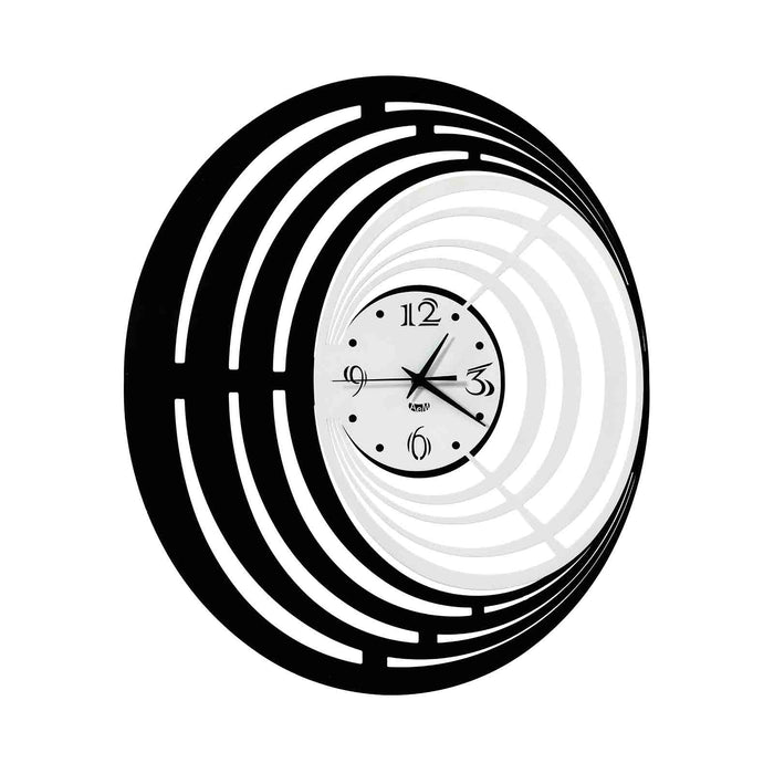 Arti e Mestieri Eccentric Ciclone Circular Lines Wall Clock - Made in Italy