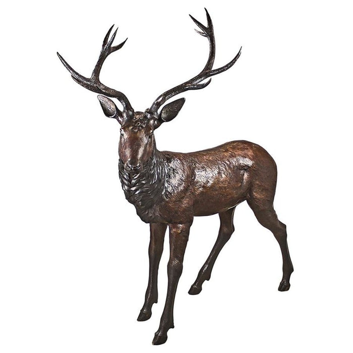 Design Toscano Standing Deer Buck Cast Bronze Garden Statue