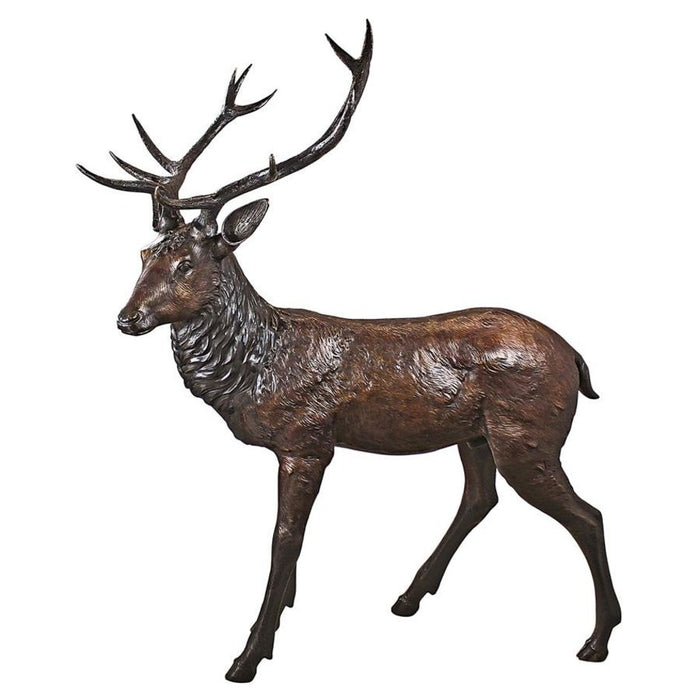 Design Toscano Standing Deer Buck Cast Bronze Garden Statue