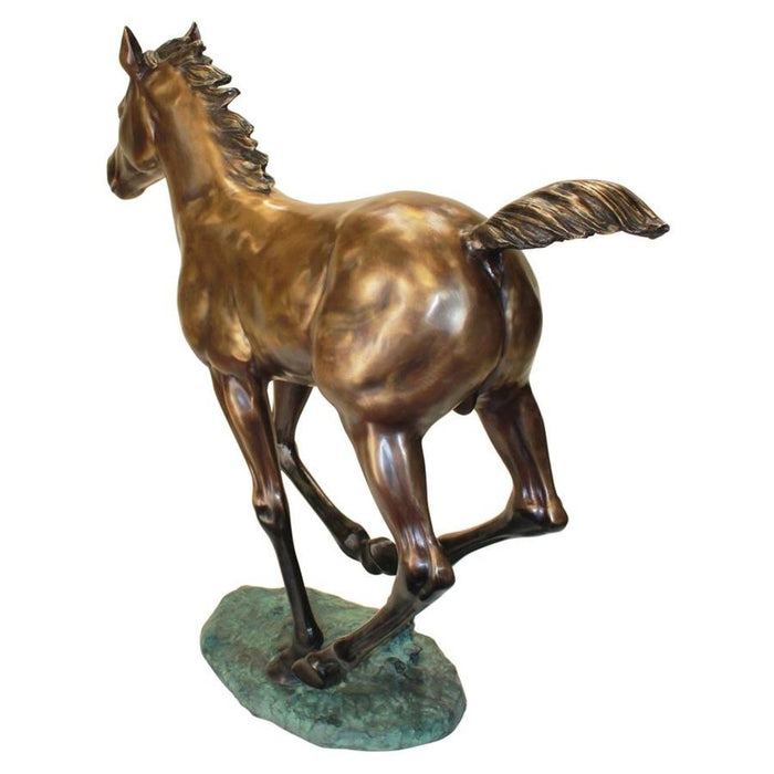 Design Toscano Galloping Horse Foal Cast Bronze Garden Statue