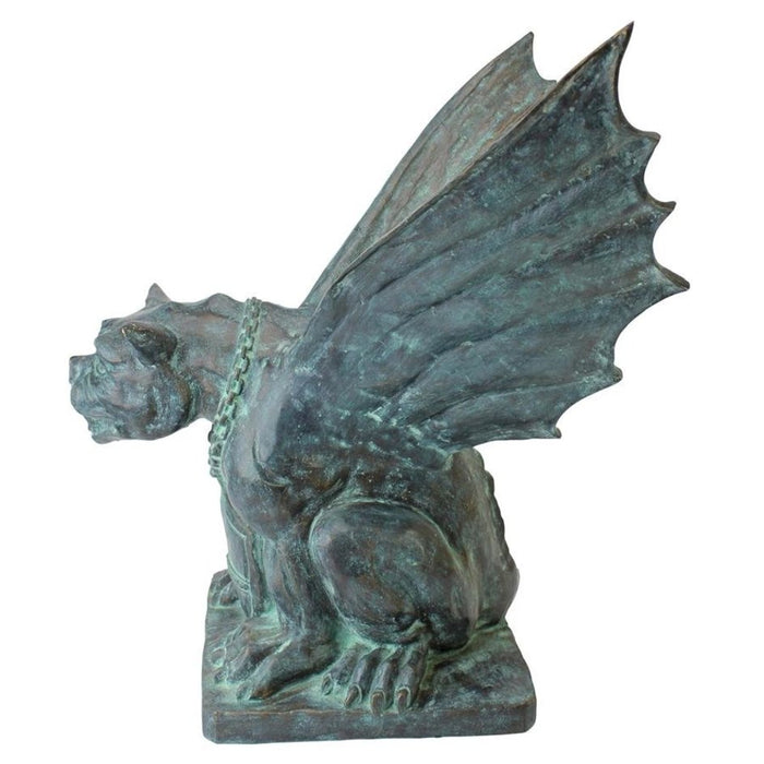Design Toscano Winged Gargoyle of Naples Bronze Garden Statue