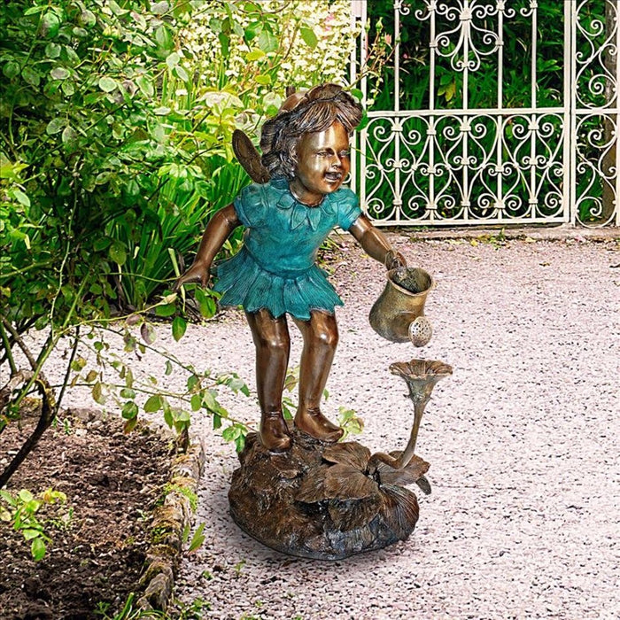 Design Toscano Francine the Fairy Gardener Cast Bronze Garden Statue