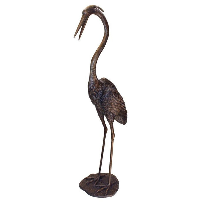 Design Toscano Grande Heron Head High Cast Bronze Garden Statue