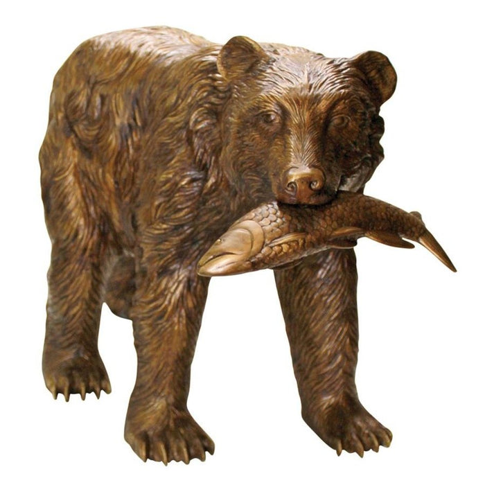 Design Toscano Fisherman Bear Cast Bronze Garden Statue