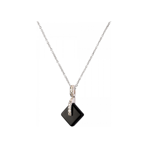 Daum - Eclipse Crystal Simple Pendant Necklace in Black - Time for a Clock