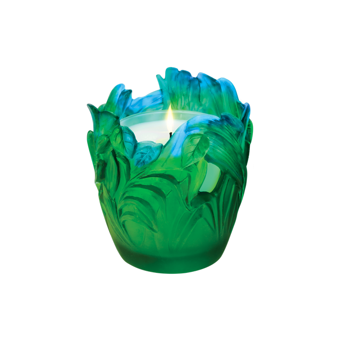 Daum - Crystal Large Jungle Candleholder - Time for a Clock