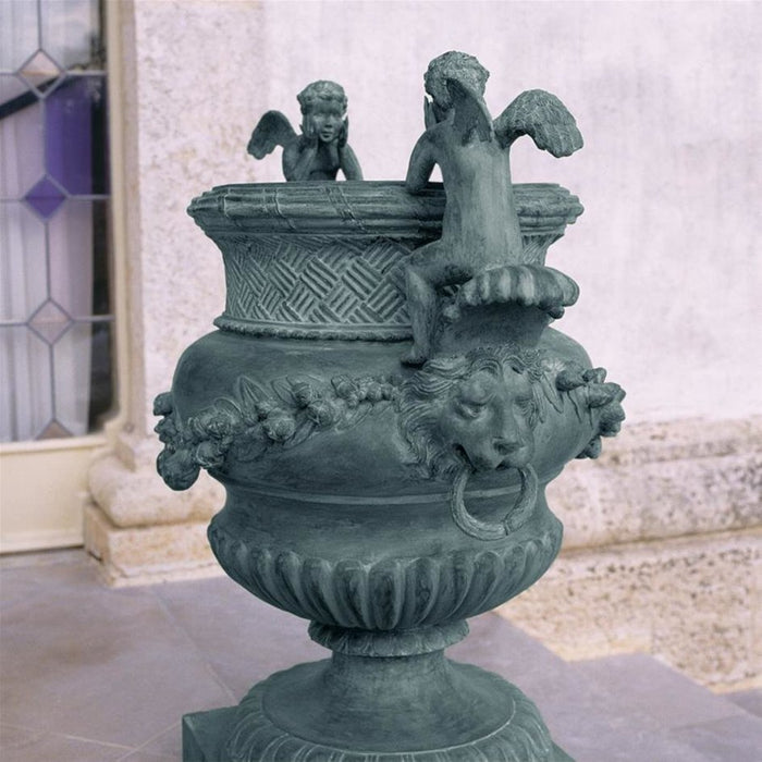 Design Toscano The Duval Double Cherub Cast Bronze Garden Urn