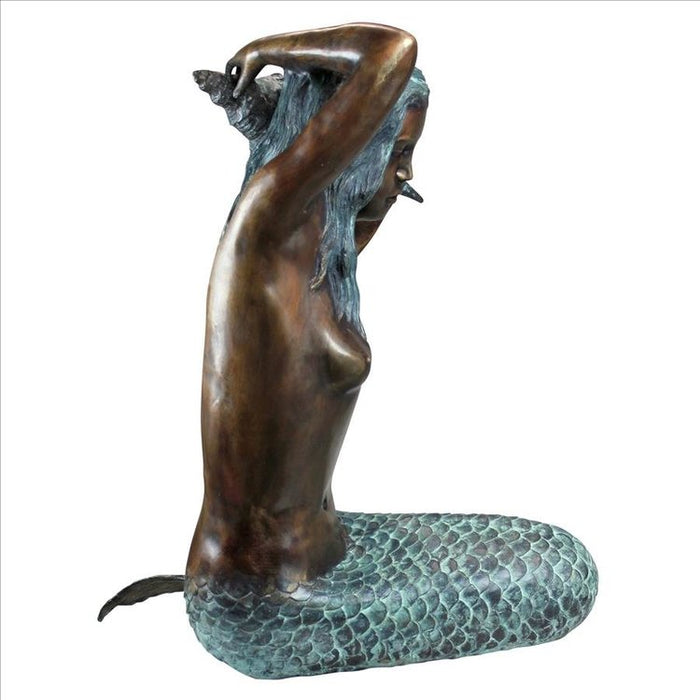 Design Toscano Mermaid of the Isle of Capri Piped Bronze Garden Statue: Large