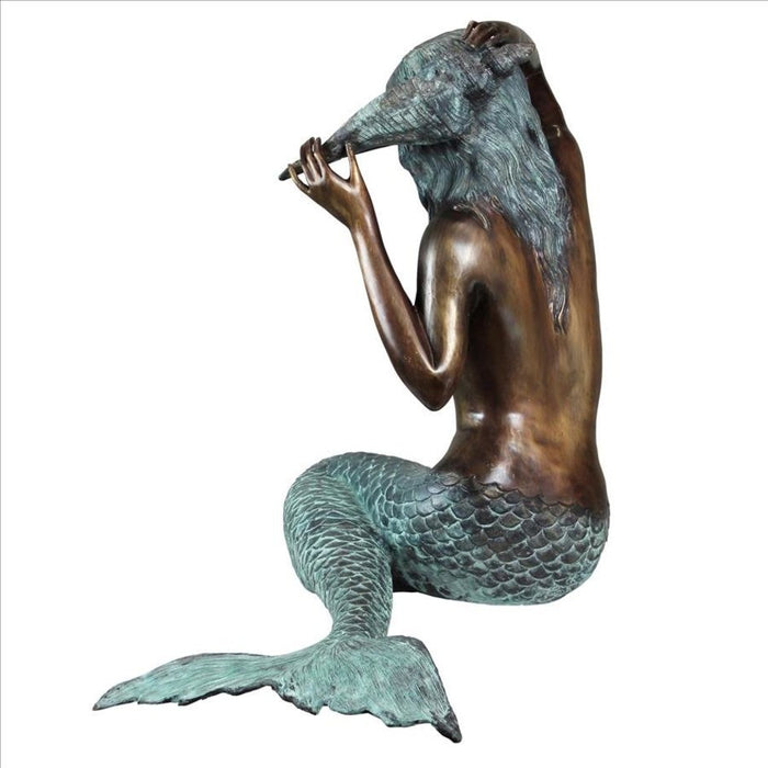 Design Toscano Mermaid of the Isle of Capri Piped Bronze Garden Statue: Large