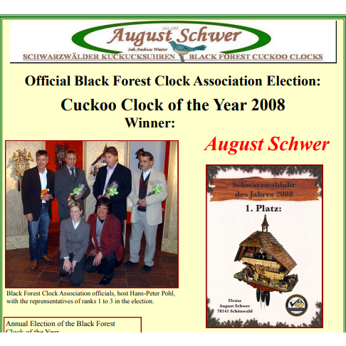 August Schwer Cuckoo Clock Chalet Style- 5.8877.01.P - Made in Germany - Time for a Clock