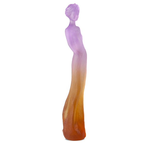 Daum - Crystal Sophie in Amber & Purple by Jean-Philippe Richard 375 Ex - Time for a Clock
