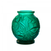 Daum- Large Crystal Empreinte Vase in Green - Time for a Clock