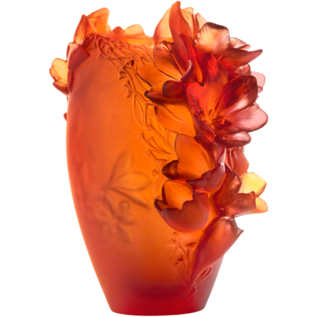 Daum - Crystal Medium Saffron Vase - Time for a Clock