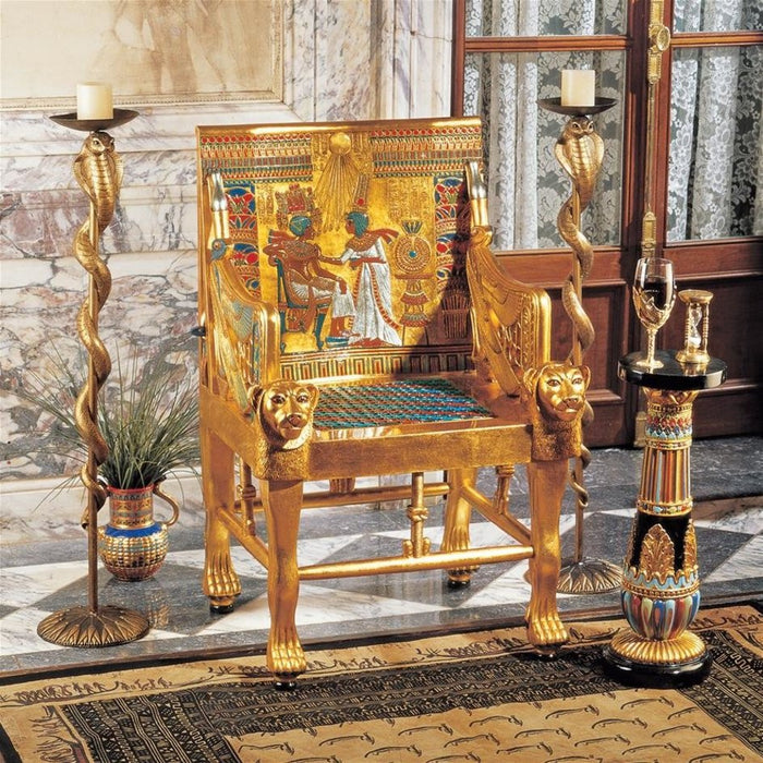 Design Toscano King Tutankhamen's Egyptian Throne Chair