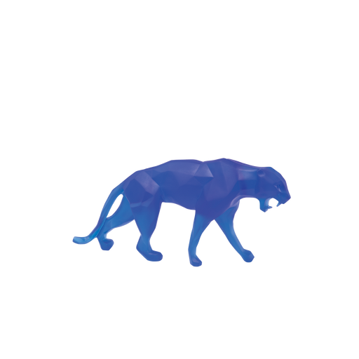 Daum - Crystal Small Wild Panther in Blue by Richard Orlinski 375 Ex - Time for a Clock