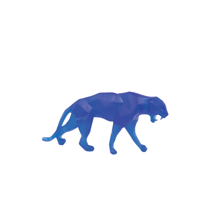 Daum - Crystal Small Wild Panther in Blue by Richard Orlinski 375 Ex - Time for a Clock