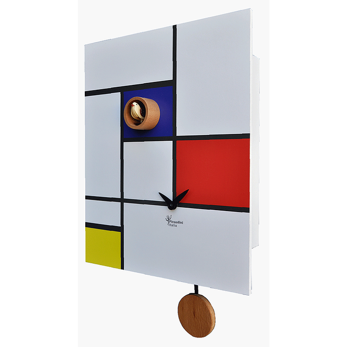 Around Mondrian Cuckoo Clock - Made in Italy - Time for a Clock