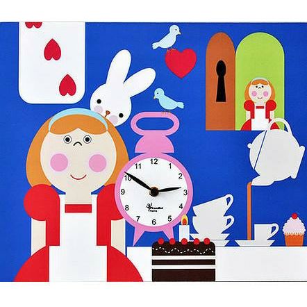 Alice in Wonderland Wall Clock - Made in Italy - Time for a Clock
