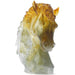 Daum - Crystal Andalusian Horse Head in Amber & Grey - Time for a Clock