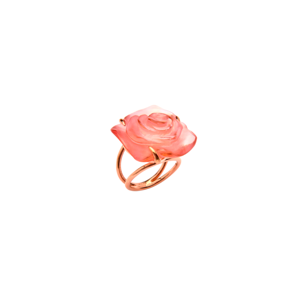 Daum - Rose Passion Crystal Ring in Pink - Time for a Clock