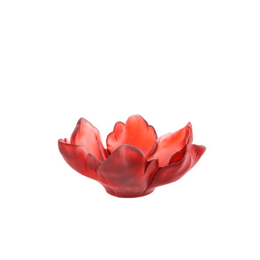 Daum - Crystal Small Tulip Bowl in Red - Time for a Clock