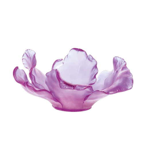 Daum - Large Crystal Tulip Bowl in Ultraviolet - Time for a Clock