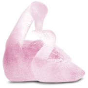 Daum - Crystal Swan Couple in Pink - Time for a Clock