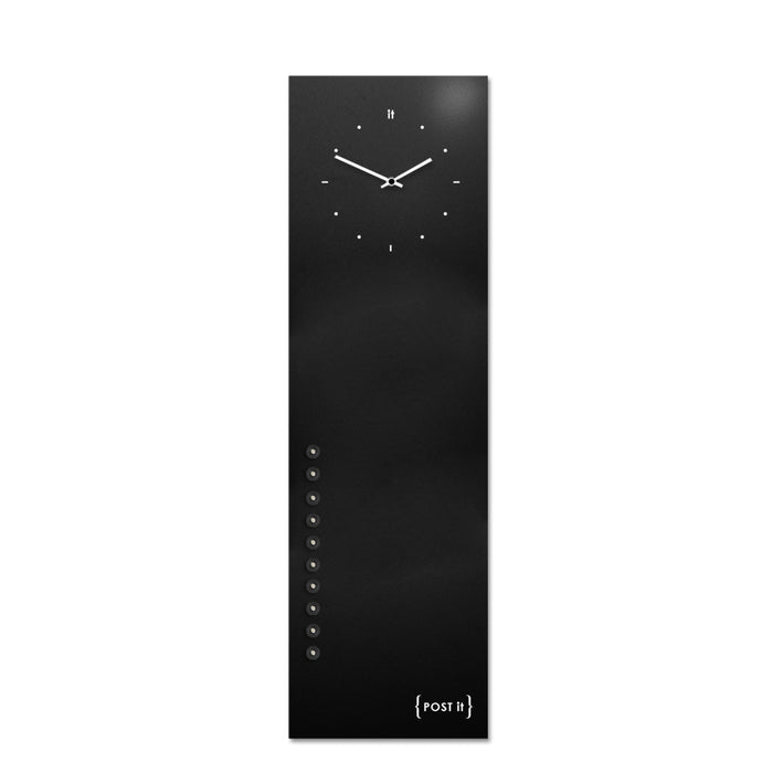 Design Object - Post It Magnetic Board Vertical Wall Clock - Made in Italy - Time for a Clock