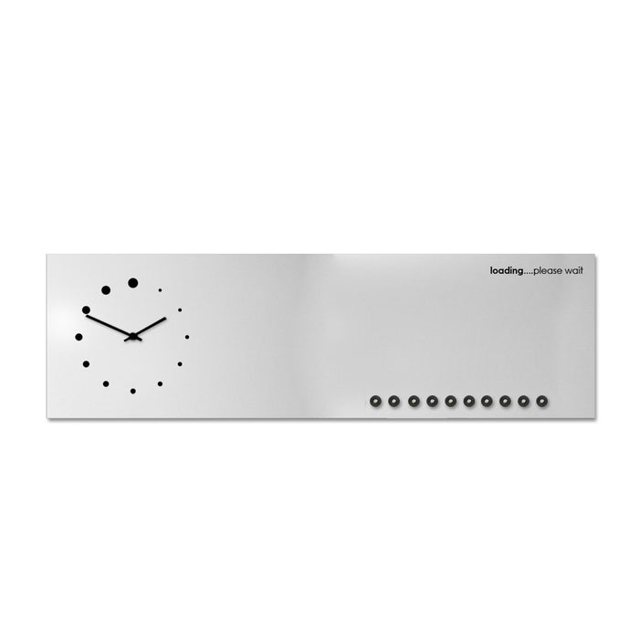 Design Object - Loading Magnetic Board Wall Clock - Made in Italy - Time for a Clock