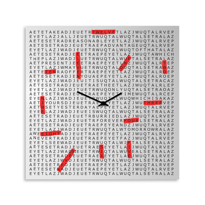 Design Object - Crossword Wall Clock - Made in Italy - Time for a Clock