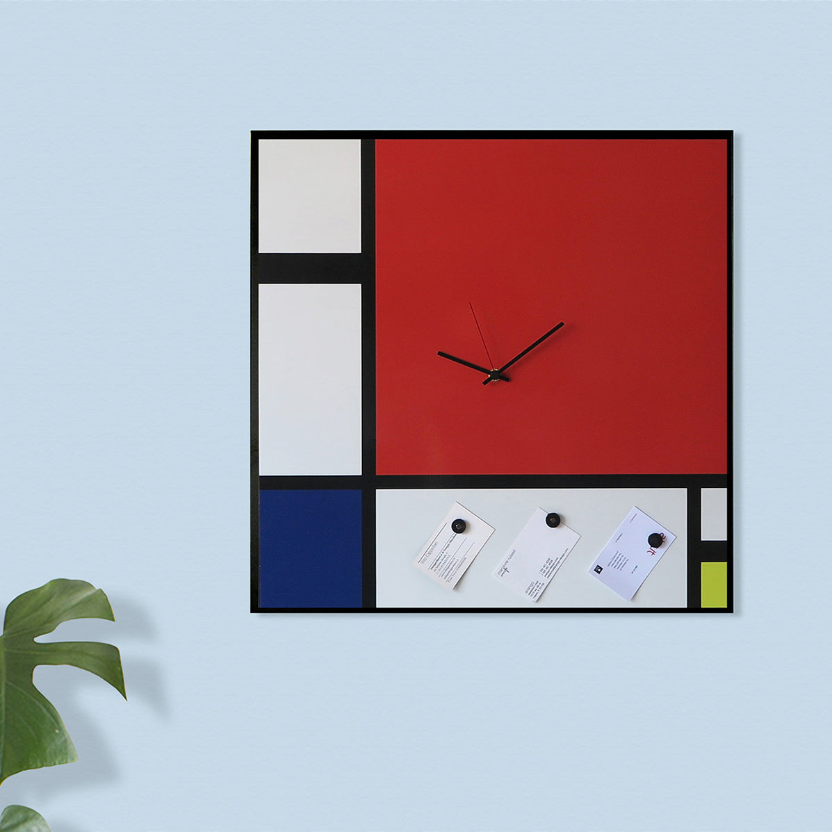Design Object Mondrian Board Wall Clock Time For a Clock — Time for a Clock